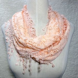 ✨HP✨ Pink Lace Infinity Scarf NWOT